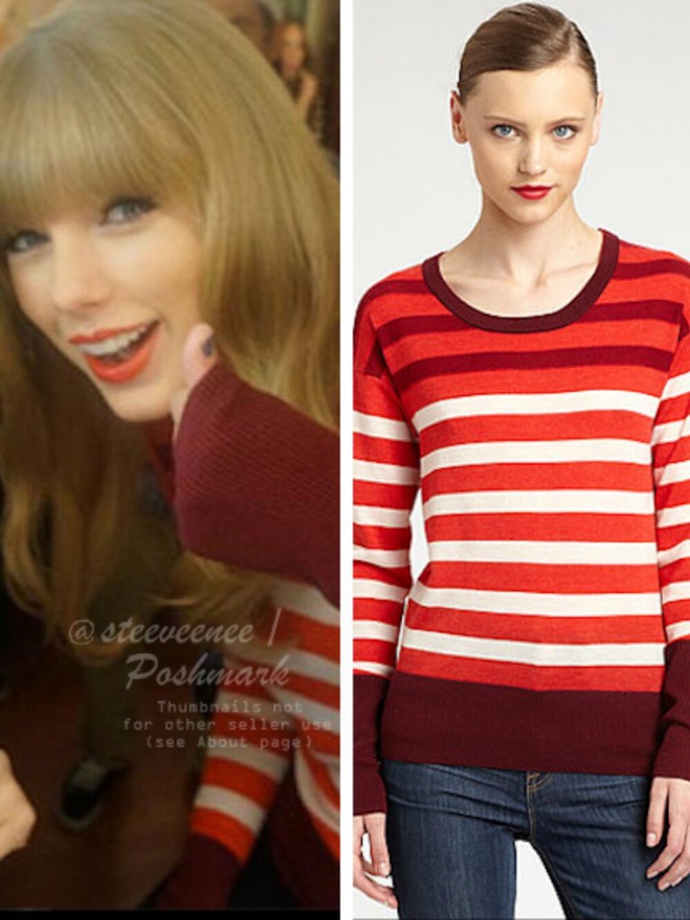 Marc by Marc Jacobs Yasmin Striped Sweater ASO Taylor Swift